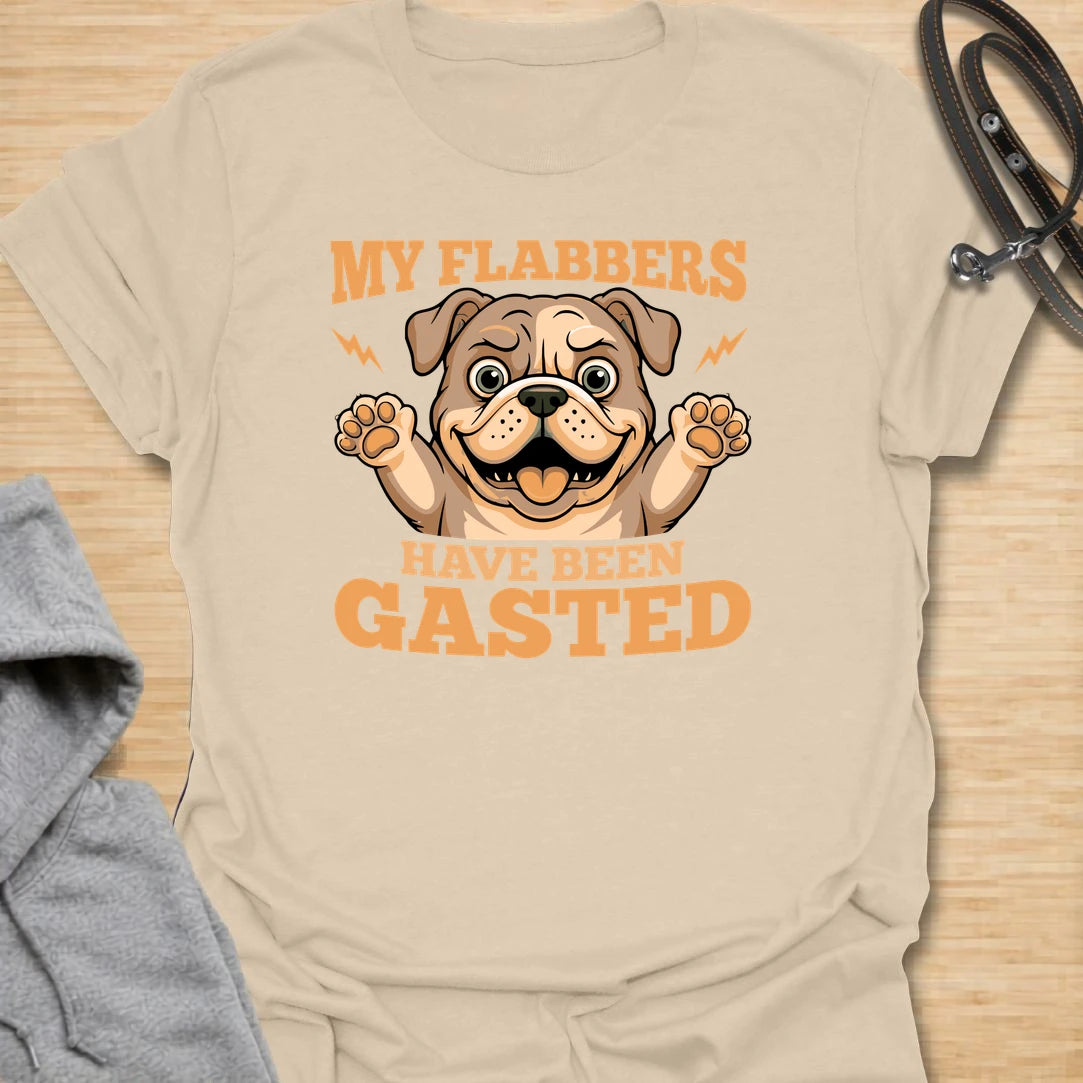 This My Flabbers Have Been Gasted t-shirt is made for dog lovers who enjoy silly wordplay, dramatic dogs, and big surprised puppy energy. Featuring a wide-eyed cartoon dog with raised paws, bold retro lettering, and a funny “flabbergasted” joke, this design has a playful dog-humor feel that is easy to wear. Perfect for dog moms, dog dads, rescue dog owners, pet parents, and anyone who loves goofy dogs with over-the-top reactions.