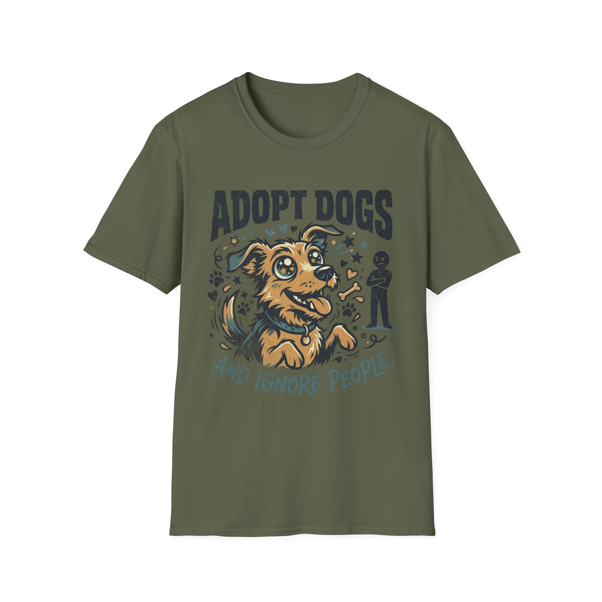 Adopt dogs and ignore people T-Shirt