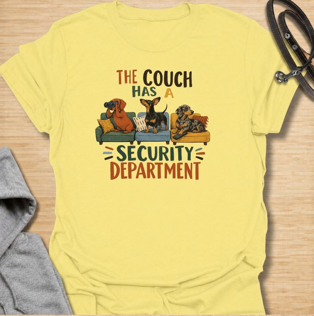 Couch Security Dachshund T-Shirt