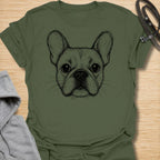 This French Bulldog Sketch t-shirt is made for Frenchie lovers who want a simple, artistic design focused on those unmistakable bat ears and expressive little face. Featuring a hand-drawn style French Bulldog portrait with fine sketch linework, this design has a clean, minimal dog-lover look that works for everyday wear. Perfect for Frenchie moms, Frenchie dads, French Bulldog owners, rescue dog lovers, and anyone who loves a classic breed-specific Frenchie graphic.