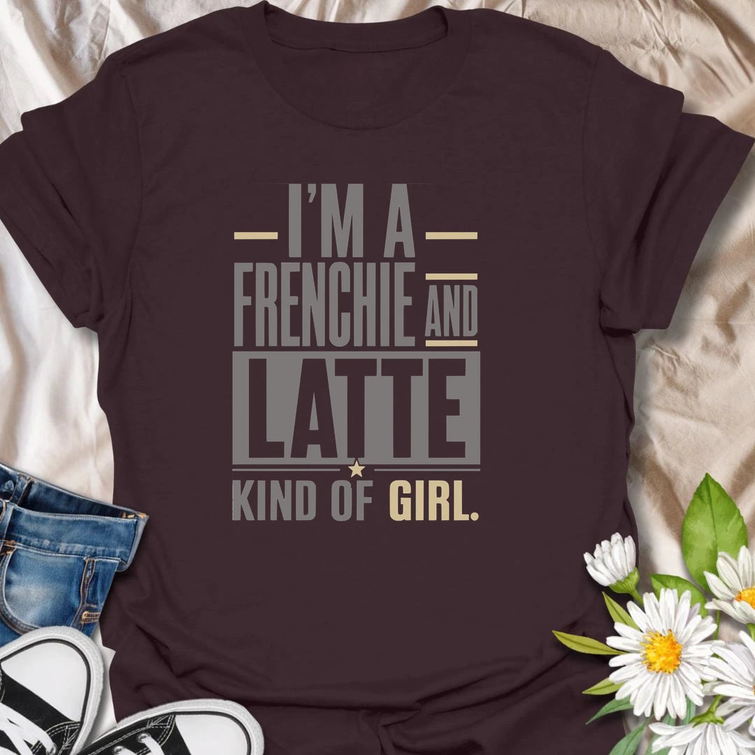 For the girl who loves Frenchies almost as much as her favorite latte, this T-shirt says it perfectly. The bold modern typography makes it an easy everyday choice for coffee runs, casual weekends, and time with your bulldog. A sweet gift for Frenchie moms and latte-loving dog owners.