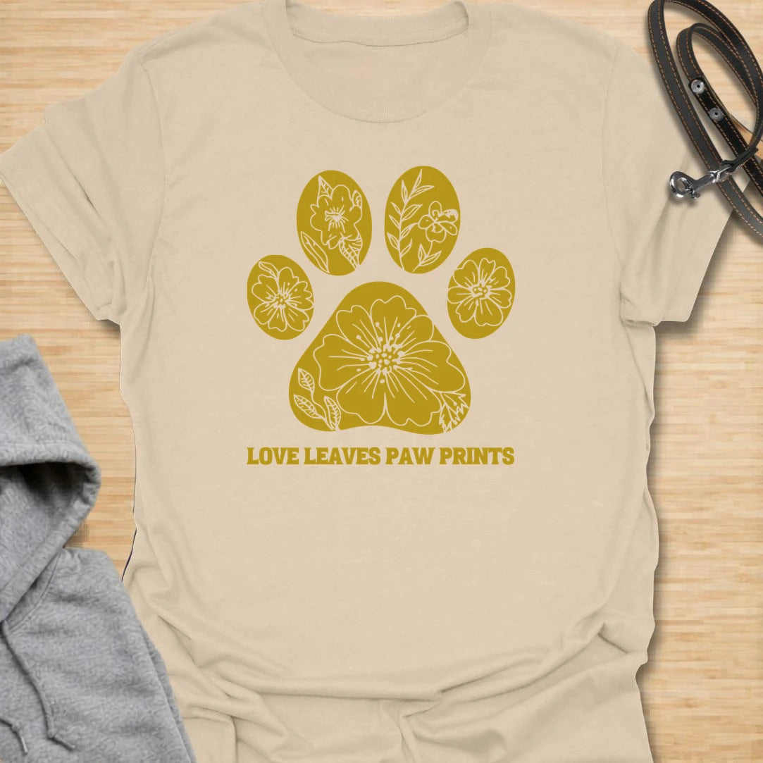 Love Leaves Pawprints t-shirt for dog lovers, pet parents, and animal lovers who know the bond with a dog stays in the heart forever. The floral paw print design gives this shirt a soft, meaningful look with a simple botanical feel. It is a lovely choice for dog moms, rescue dog families, and anyone who wants a gentle pet lover design. Perfect for everyday wear, thoughtful gifting, or honoring the special love shared with a beloved dog.