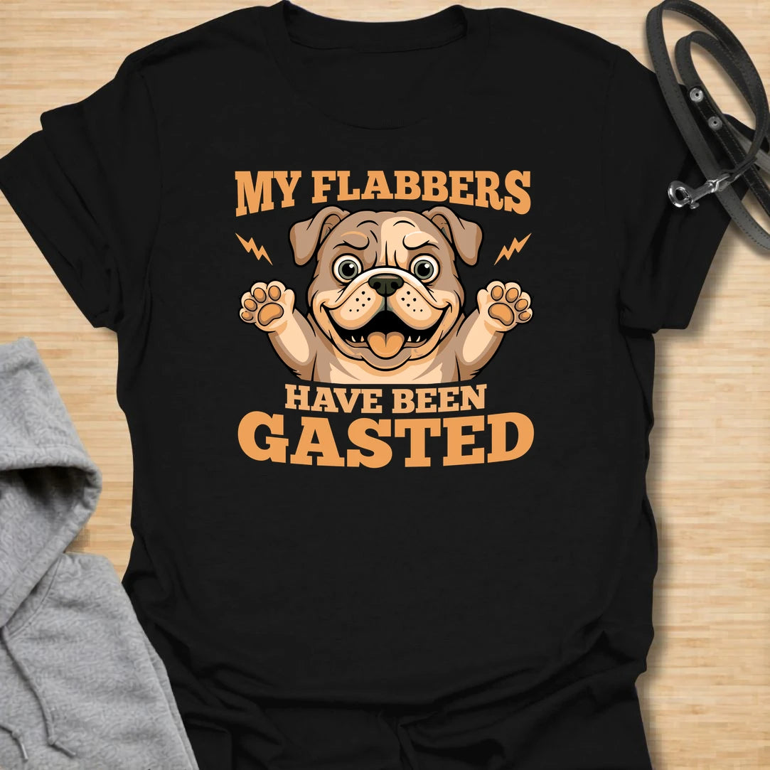 This My Flabbers Have Been Gasted t-shirt is made for dog lovers who enjoy silly wordplay, dramatic dogs, and big surprised puppy energy. Featuring a wide-eyed cartoon dog with raised paws, bold retro lettering, and a funny “flabbergasted” joke, this design has a playful dog-humor feel that is easy to wear. Perfect for dog moms, dog dads, rescue dog owners, pet parents, and anyone who loves goofy dogs with over-the-top reactions.