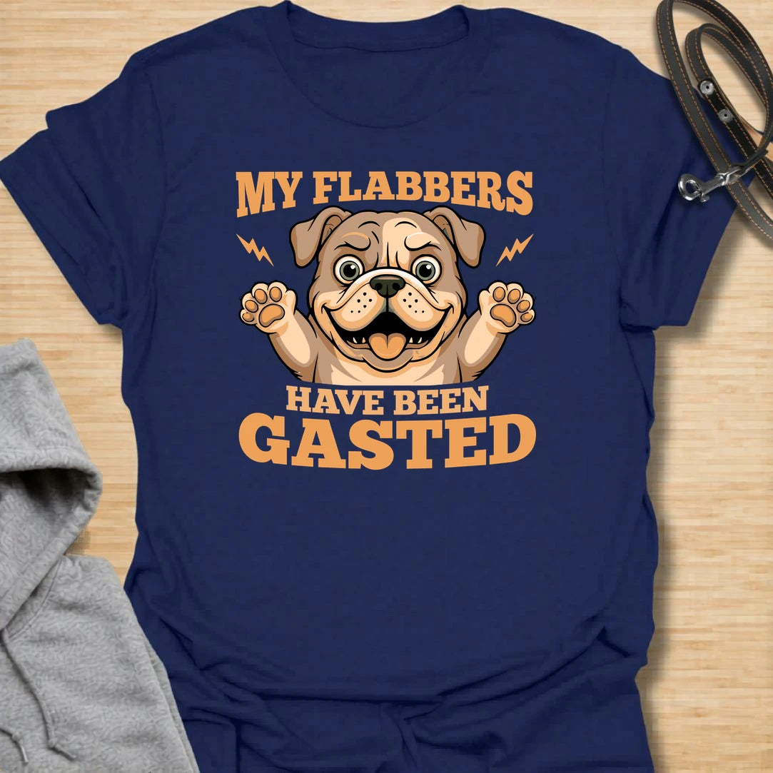 This My Flabbers Have Been Gasted t-shirt is made for dog lovers who enjoy silly wordplay, dramatic dogs, and big surprised puppy energy. Featuring a wide-eyed cartoon dog with raised paws, bold retro lettering, and a funny “flabbergasted” joke, this design has a playful dog-humor feel that is easy to wear. Perfect for dog moms, dog dads, rescue dog owners, pet parents, and anyone who loves goofy dogs with over-the-top reactions.