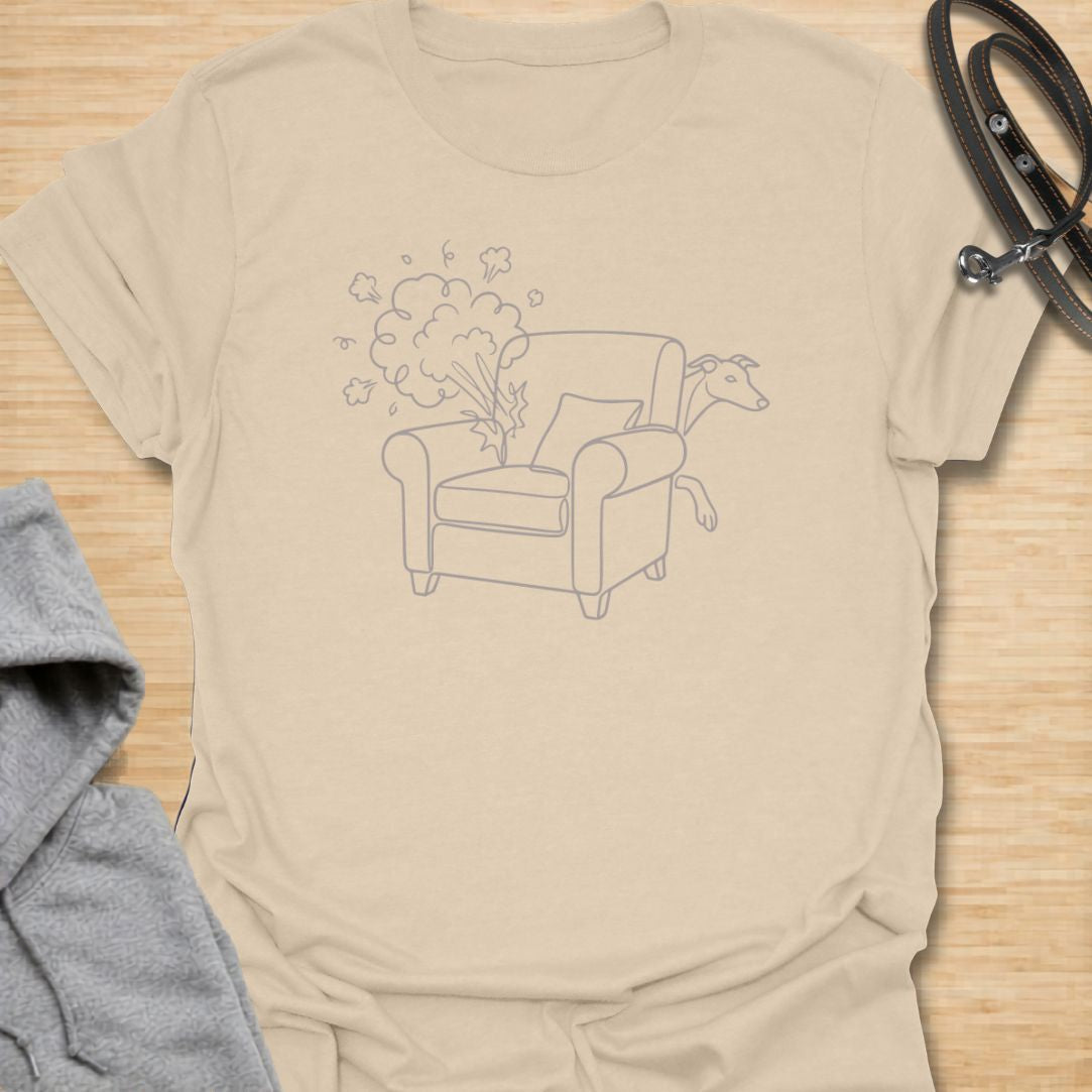 Greyhound behind chair T-Shirt