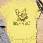 This Snort Squad t-shirt is made for French Bulldog lovers who know snorts, grumbles, and little attitude noises are all part of the Frenchie charm. Featuring a bold vintage-style French Bulldog portrait with clean linework and simple Snort Squad lettering, this design has a classic breed-specific look that is easy to wear every day. Perfect for Frenchie moms, Frenchie dads, French Bulldog owners, rescue dog lovers, and anyone proudly part of the snort squad.