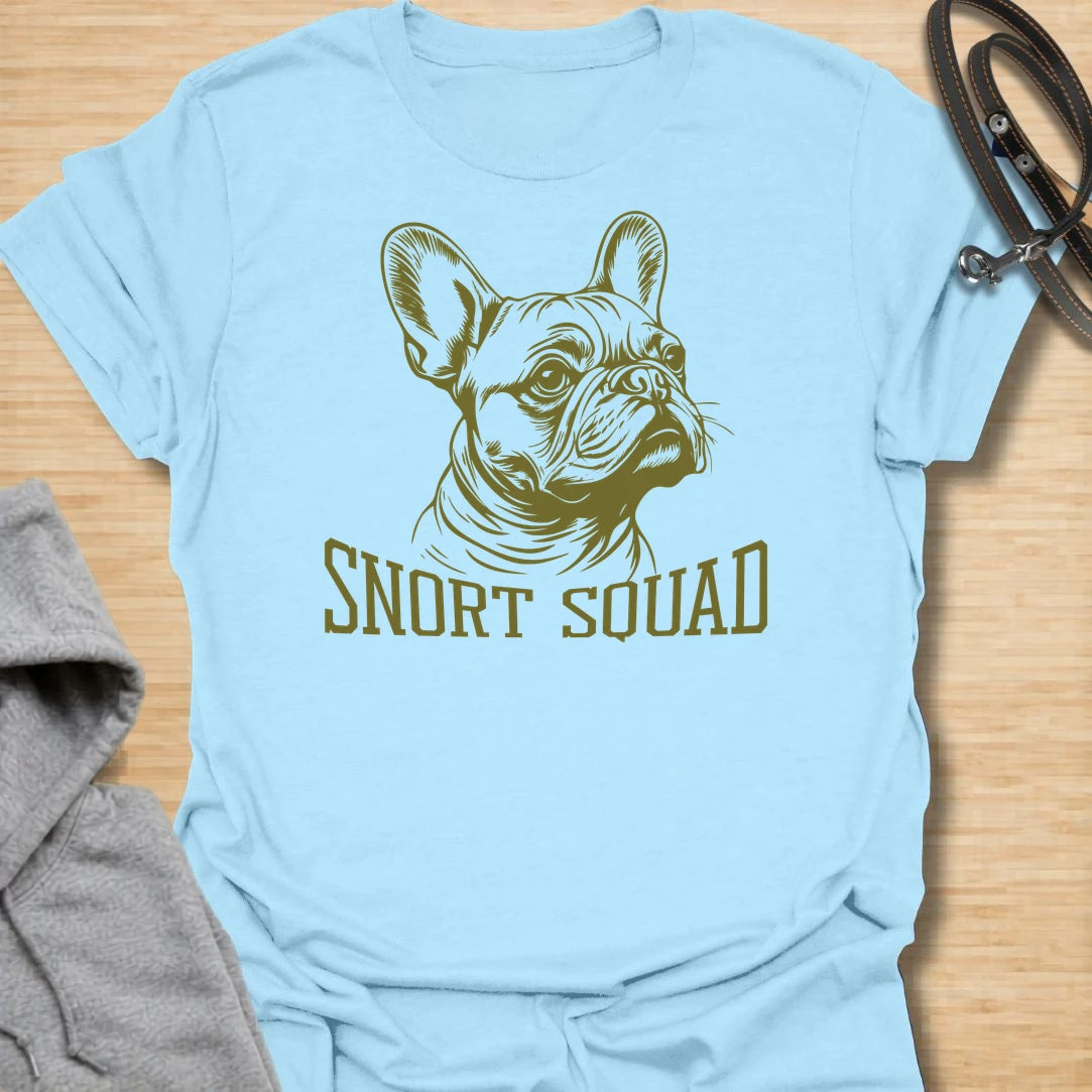 This Snort Squad t-shirt is made for French Bulldog lovers who know snorts, grumbles, and little attitude noises are all part of the Frenchie charm. Featuring a bold vintage-style French Bulldog portrait with clean linework and simple Snort Squad lettering, this design has a classic breed-specific look that is easy to wear every day. Perfect for Frenchie moms, Frenchie dads, French Bulldog owners, rescue dog lovers, and anyone proudly part of the snort squad.