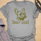 This Snort Squad t-shirt is made for French Bulldog lovers who know snorts, grumbles, and little attitude noises are all part of the Frenchie charm. Featuring a bold vintage-style French Bulldog portrait with clean linework and simple Snort Squad lettering, this design has a classic breed-specific look that is easy to wear every day. Perfect for Frenchie moms, Frenchie dads, French Bulldog owners, rescue dog lovers, and anyone proudly part of the snort squad.