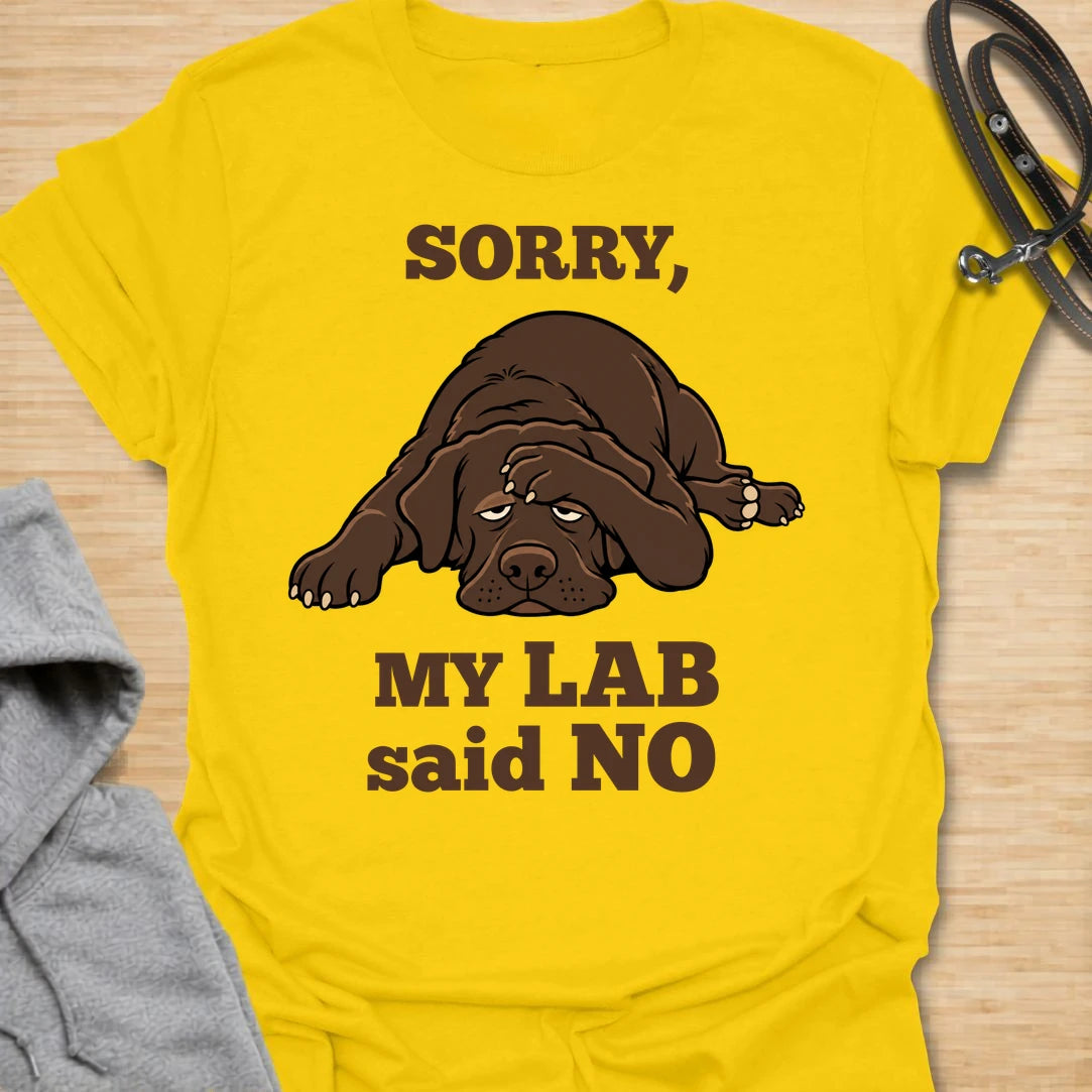 This Sorry, My Lab Said No t-shirt is made for Labrador lovers who know their dog’s opinion carries serious weight. Featuring a grumpy chocolate Lab lying down with bold playful text, this design has a funny, stubborn-dog attitude that Labrador owners will instantly understand. Perfect for Lab moms, Lab dads, chocolate Lab lovers, Labrador owners, rescue dog fans, and anyone who lets their dog make the final decision. Daisy