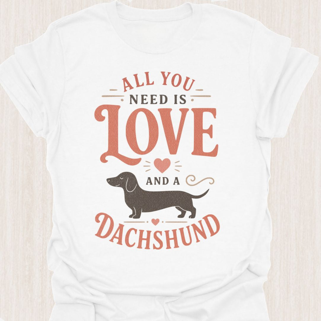 All You Need Is Love and a Dachshund T-Shirt
